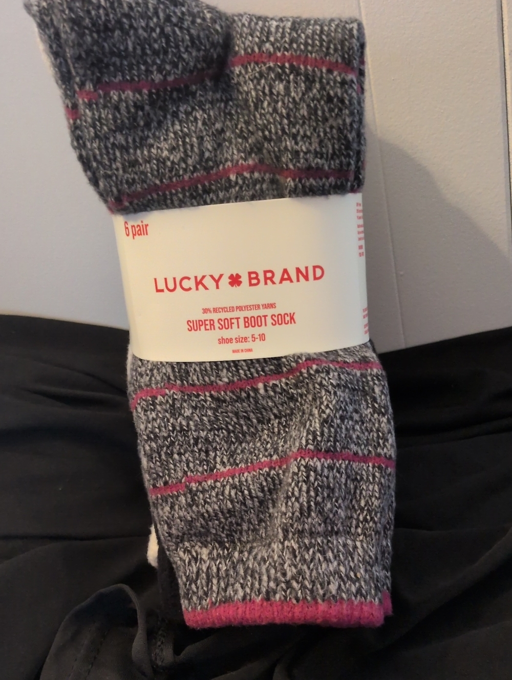 Lucky Brand 6 Pairs Of Boot Socks